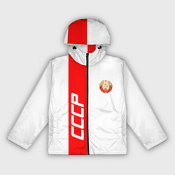Ветровка с капюшоном женская СССР: White Collection, цвет: 3D-черный