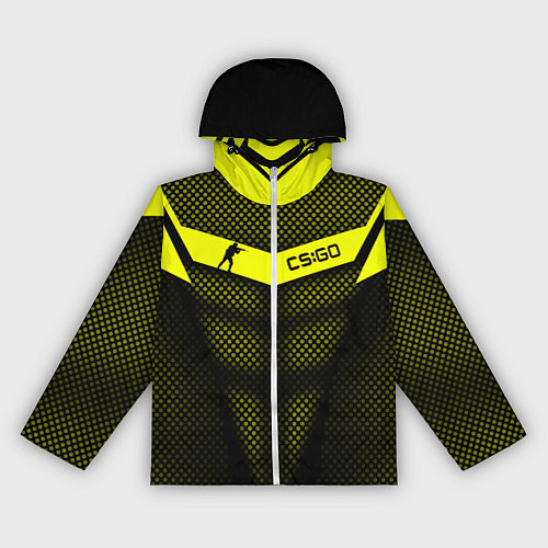 Женская ветровка CS:GO Yellow Carbon / 3D-Белый – фото 1