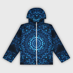 Ветровка с капюшоном женская Космическая мандала, цвет: 3D-белый