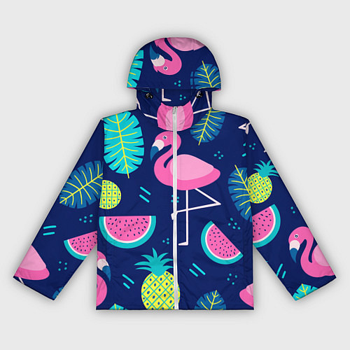 Женская ветровка Фруктовый фламинго / 3D-Белый – фото 1