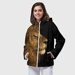 Ветровка с капюшоном женская Песчаный лев, цвет: 3D-белый — фото 2