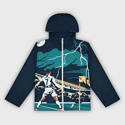 Ветровка с капюшоном женская Ronaldo lightning, цвет: 3D-белый