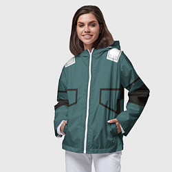 Ветровка с капюшоном женская MHA IZUKU MIDORIYA, цвет: 3D-белый — фото 2