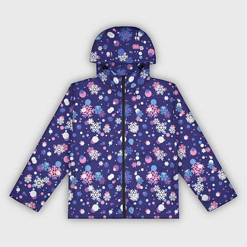 Женская ветровка Снежинки и конфетти / 3D-Черный – фото 1