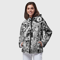 Ветровка с капюшоном женская Ahegao Babes, цвет: 3D-черный — фото 2