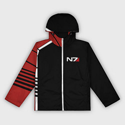 Ветровка с капюшоном женская MASS EFFECT N7, цвет: 3D-белый