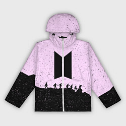 Ветровка с капюшоном женская Bangtan Boys, цвет: 3D-белый