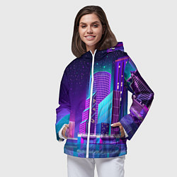 Ветровка с капюшоном женская Neon Nights, цвет: 3D-белый — фото 2