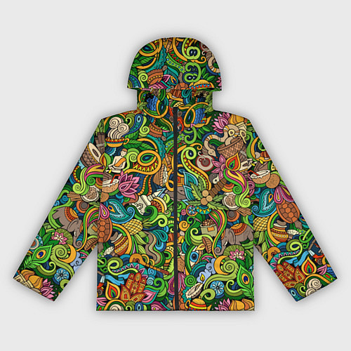 Женская ветровка Тибетский коллаж / 3D-Черный – фото 1