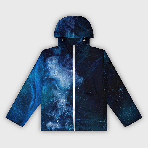 Женская ветровка Синий космос / 3D-Белый – фото 1
