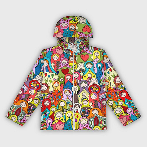 Женская ветровка Весёлые матрешки / 3D-Белый – фото 1