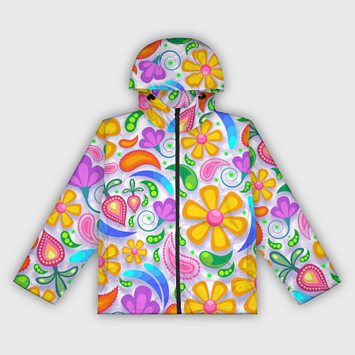 Женская ветровка Абстракция и цветы / 3D-Черный – фото 1