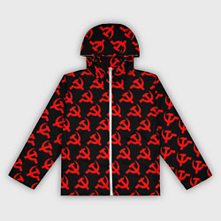 Ветровка с капюшоном женская СССР, цвет: 3D-белый