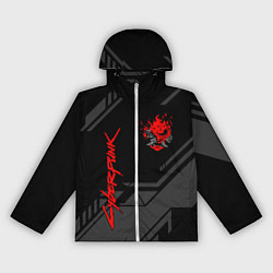 Ветровка с капюшоном женская Cyberpunk 2077: Grey Samurai, цвет: 3D-белый