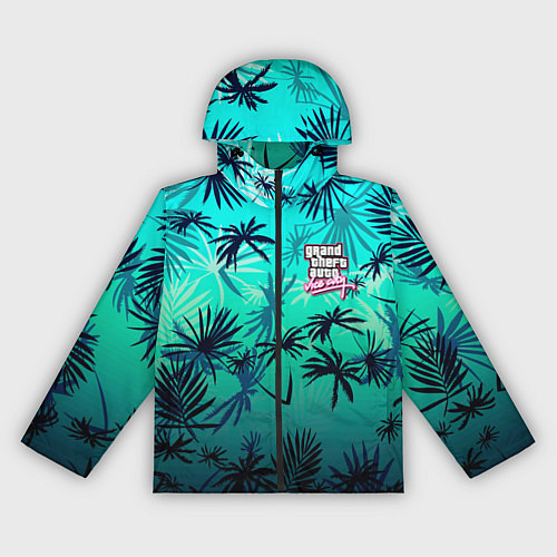 Женская ветровка GTA пальмы / 3D-Черный – фото 1