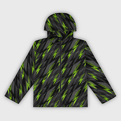 Женская ветровка Зеленые молнии паттерн