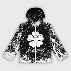 Ветровка с капюшоном женская ЧЁРНЫЙ КЛЕВЕР, цвет: 3D-белый