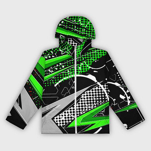 Женская ветровка Black and green corners / 3D-Белый – фото 1