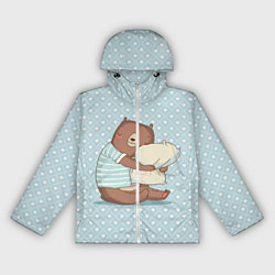 Женская ветровка Сонный мишка с подушкой