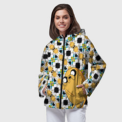 Ветровка с капюшоном женская Jake Adventure Time, цвет: 3D-черный — фото 2