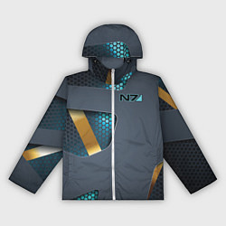 Ветровка с капюшоном женская Mass Effect N7, цвет: 3D-белый