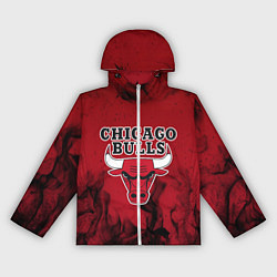 Ветровка с капюшоном женская CHICAGO BULLS, цвет: 3D-белый