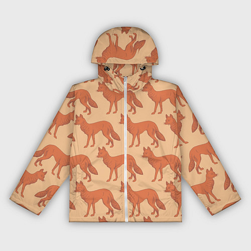 Женская ветровка Лисья стая / 3D-Белый – фото 1