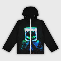 Ветровка с капюшоном женская Marshmello, цвет: 3D-белый