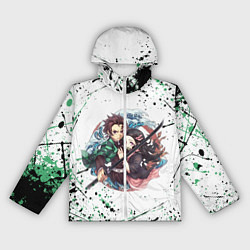 Ветровка с капюшоном женская KIMETSU NO YAIBA, цвет: 3D-белый