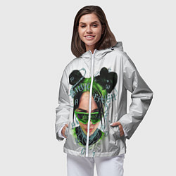 Ветровка с капюшоном женская BILLIE EILISH, цвет: 3D-белый — фото 2