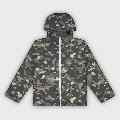 Женская ветровка Пиксельный камуфляж / 3D-Белый – фото 1