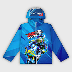 Ветровка с капюшоном женская Suzuki MotoGP, цвет: 3D-белый