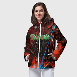 Ветровка с капюшоном женская Terraria, цвет: 3D-белый — фото 2