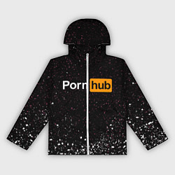 Ветровка с капюшоном женская PornHub, цвет: 3D-белый