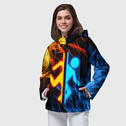Ветровка с капюшоном женская PORTAL, цвет: 3D-черный — фото 2