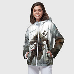 Ветровка с капюшоном женская ASSASSINS CREED, цвет: 3D-белый — фото 2