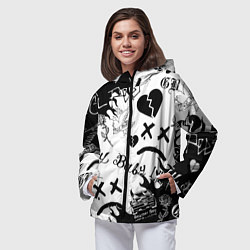Ветровка с капюшоном женская LIL PEEP, цвет: 3D-черный — фото 2