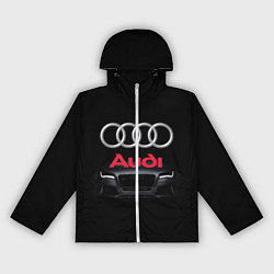 Ветровка с капюшоном женская AUDI, цвет: 3D-белый