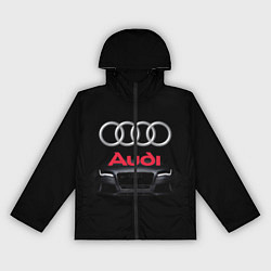 Ветровка с капюшоном женская AUDI, цвет: 3D-черный