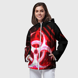 Ветровка с капюшоном женская Plague Inc ShB Oko, цвет: 3D-белый — фото 2