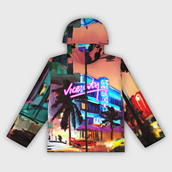 Ветровка с капюшоном женская GTA: VICE CITY, цвет: 3D-черный