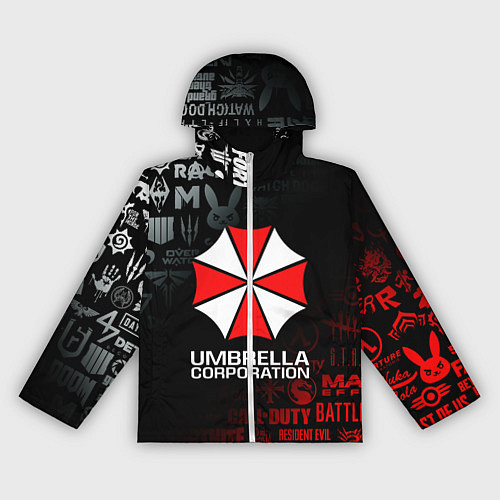 Женская ветровка RESIDENT EVIL UMBRELLA CORP / 3D-Белый – фото 1
