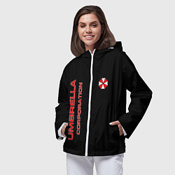Ветровка с капюшоном женская Umbrella Corporation, цвет: 3D-белый — фото 2