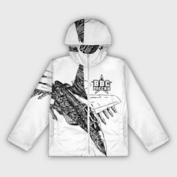 Ветровка с капюшоном женская ВВС России, цвет: 3D-белый