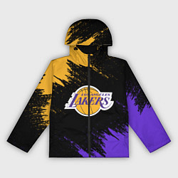Ветровка с капюшоном женская LA LAKERS, цвет: 3D-черный