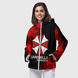 Ветровка с капюшоном женская UMBRELLA CORP, цвет: 3D-белый — фото 2
