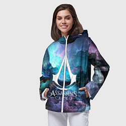 Ветровка с капюшоном женская ASSASSINS CREED, цвет: 3D-белый — фото 2