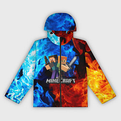 Ветровка с капюшоном женская MINECRAFT, цвет: 3D-черный