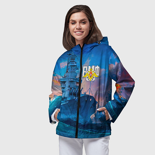 Женская ветровка ВМФ / 3D-Черный – фото 3