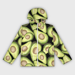 Ветровка с капюшоном женская Avocado background, цвет: 3D-белый